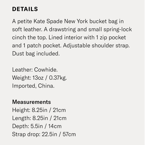 Kate Spade Kacey Lane Pebble Leather Bucket Bag - Picture 13 of 13